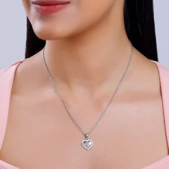 Silver Lovelight Pendant With Link Chain