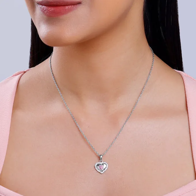 Silver Lovelight Pendant With Link Chain
