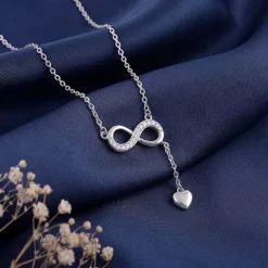 Silver Lovely Infinity Necklace