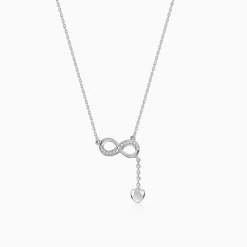 Silver Lovely Infinity Necklace