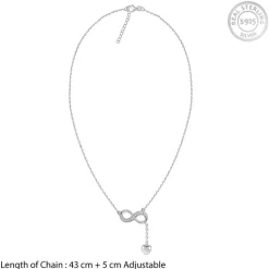 Silver Lovely Infinity Necklace