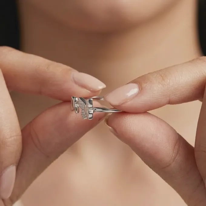 Silver Luna Flutter Ring (Size 12)