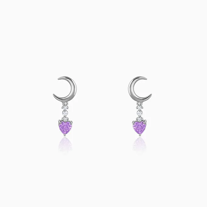 Silver Lunar Promise Earrings
