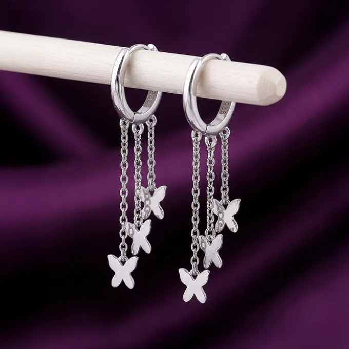 Silver Lunexa Wing Dangler Earrings