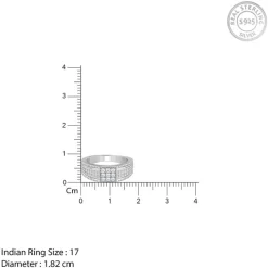 Silver Lustrous Square Ring For Him
