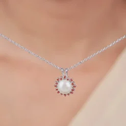 Silver Mahagauri Pendant With Link Chain