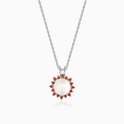 Silver Mahagauri Pendant With Link Chain