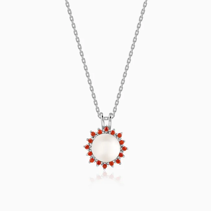 Silver Mahagauri Pendant With Link Chain