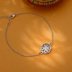 Silver Mandala Bracelet Rakhi