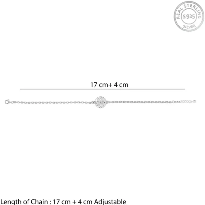 Silver Mandala Bracelet Rakhi