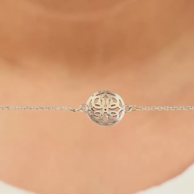 Silver Mandala Bracelet Rakhi