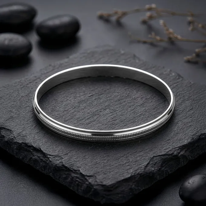 Silver Manmeet Kada For Him (Size 6.9)