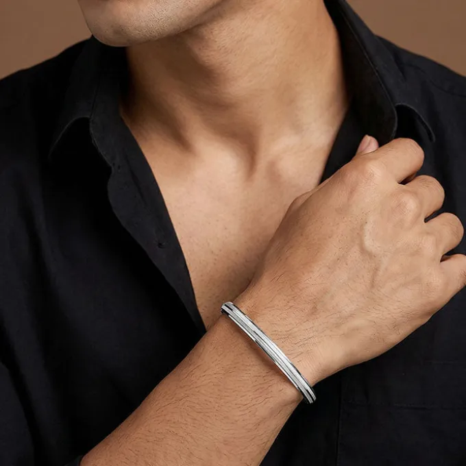 Silver Manmeet Kada For Him (Size 6.9)