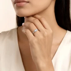 Silver Marquise Glow Ring (Size 12)