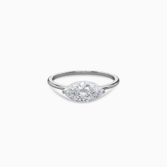 Silver Marquise Glow Ring (Size 12)
