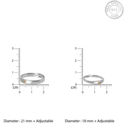 Silver Meant to Be Couple Rings
