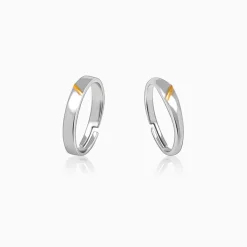 Silver Meant to Be Couple Rings