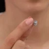 Silver Memorable Zircon Earrings
