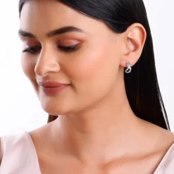 Silver Merry Heart Earrings