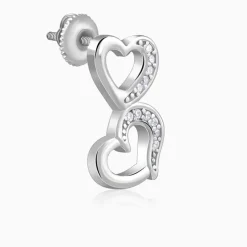 Silver Merry Heart Earrings