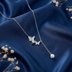 Silver Meryl Pearl Necklace