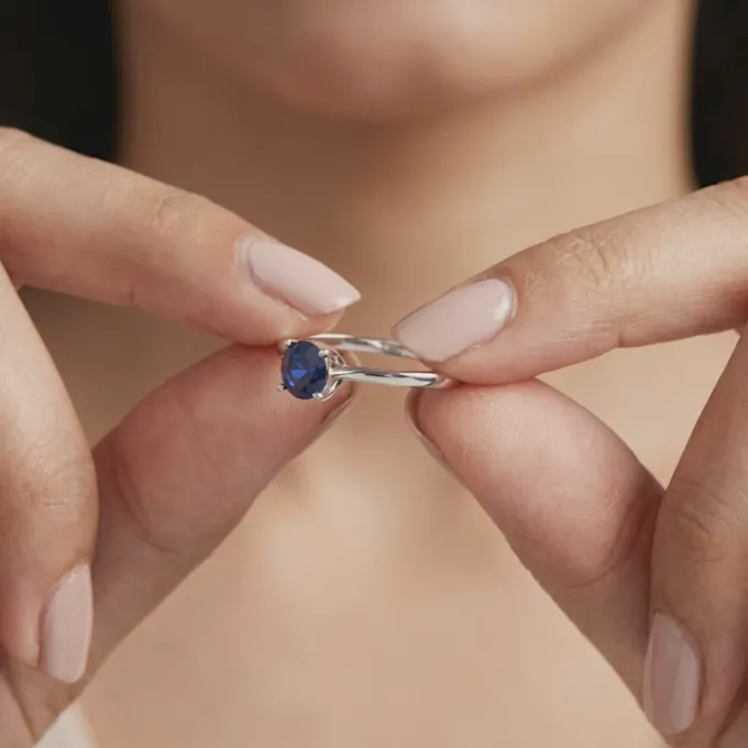Silver Midnight Azure Ring (Size 12)
