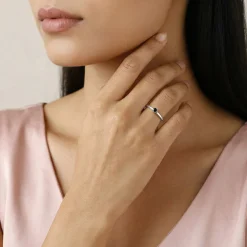Silver Midnight Crown Ring