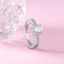 Silver Midnight Glitter Ring