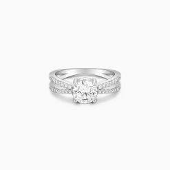 Silver Midnight Glitter Ring