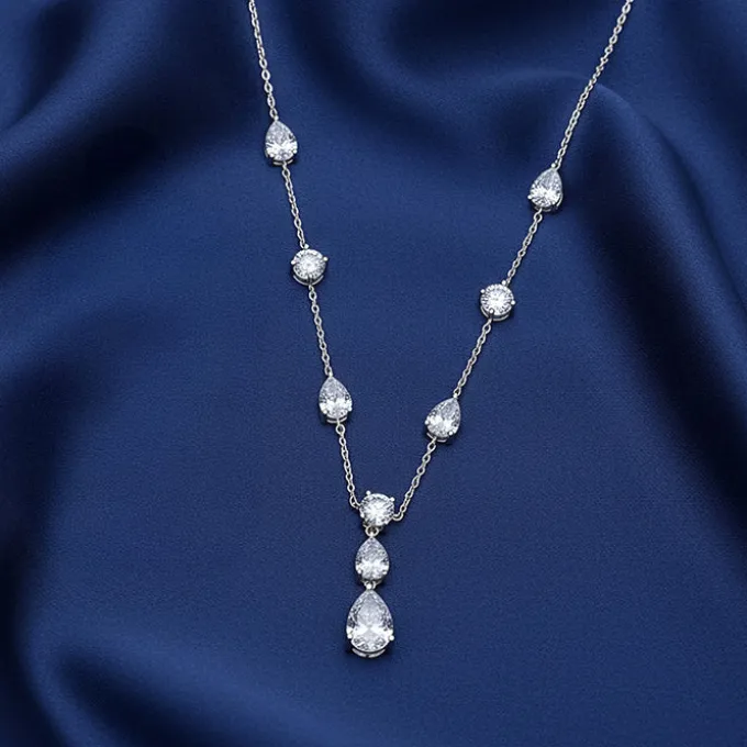 Silver Midnight Rain Necklace