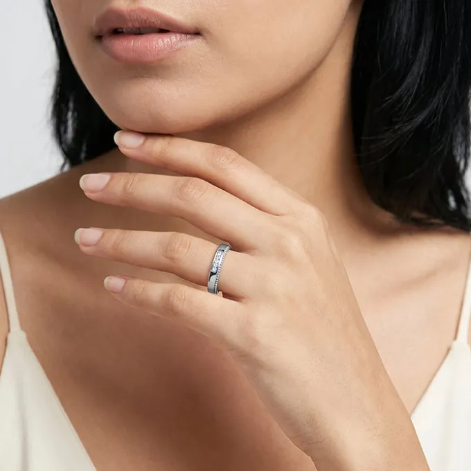 Silver Milgrain Edging Ring (Size 12)