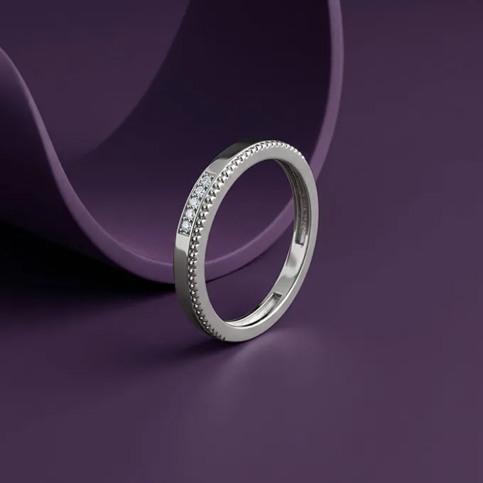 Silver Milgrain Edging Ring (Size 12)