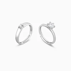 Silver Minimal Couple Rings