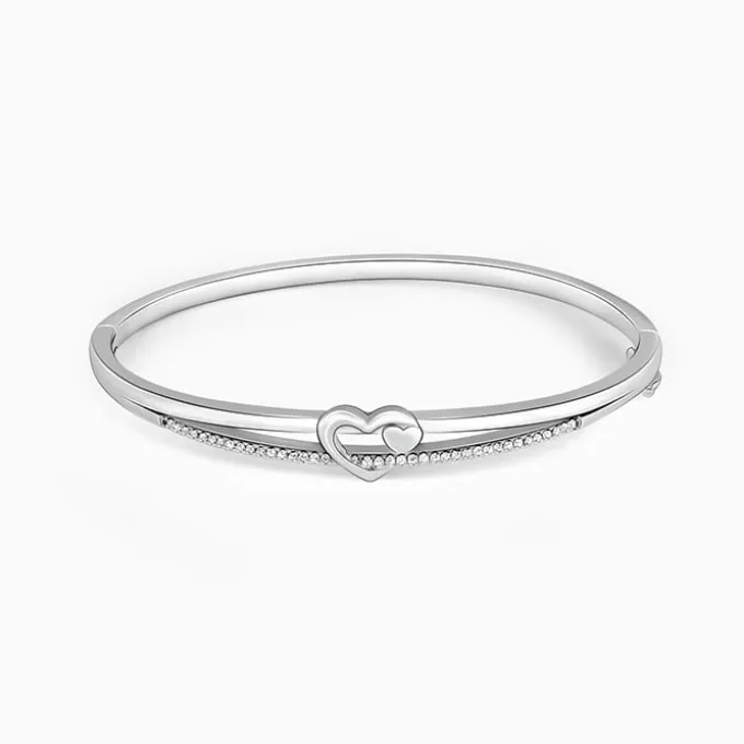 Silver Minimal Heart Bracelet