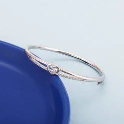 Silver Minimal Heart Bracelet