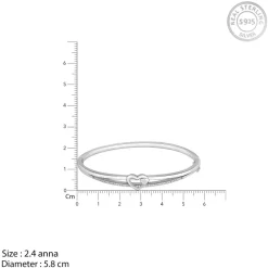 Silver Minimal Heart Bracelet