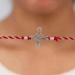 Silver Minimal Swastika Rakhi