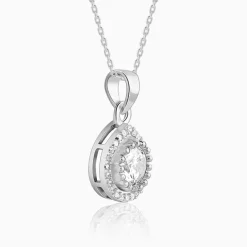 Silver Mirth Pendant With Link Chain