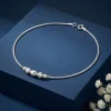 Silver Mixed Bead Chain Anklet