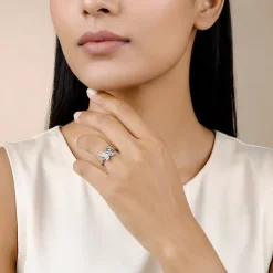 Silver Mod Flutter Ring (Size 12)
