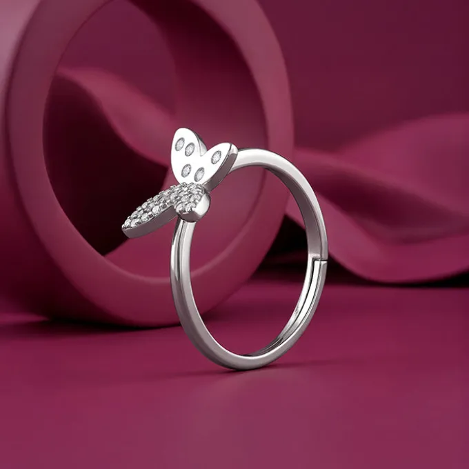 Silver Mod Flutter Ring (Size 12)