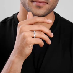 Silver Modern Grace Ring For Him