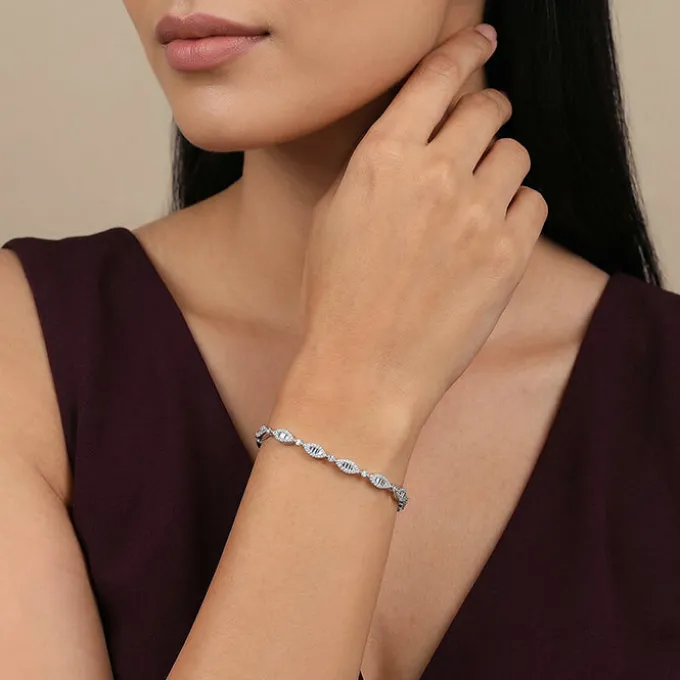 Silver Modern Nazar Bracelet