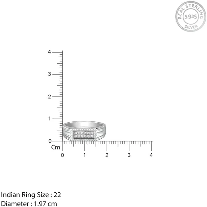 Silver Modern Simplicity Ring For Him