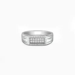 Silver Modern Simplicity Ring For Him