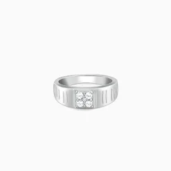 Silver Monolith Ring For Him