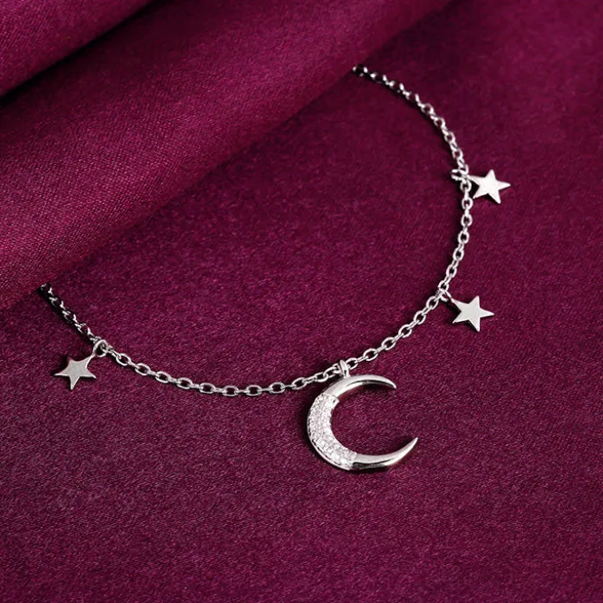 Silver Moon & Stars Bracelet