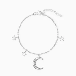 Silver Moon & Stars Bracelet