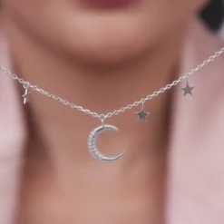 Silver Moon & Stars Bracelet