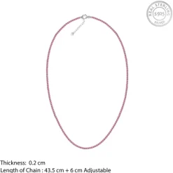 Silver Moonlit Grace Tennis Necklace